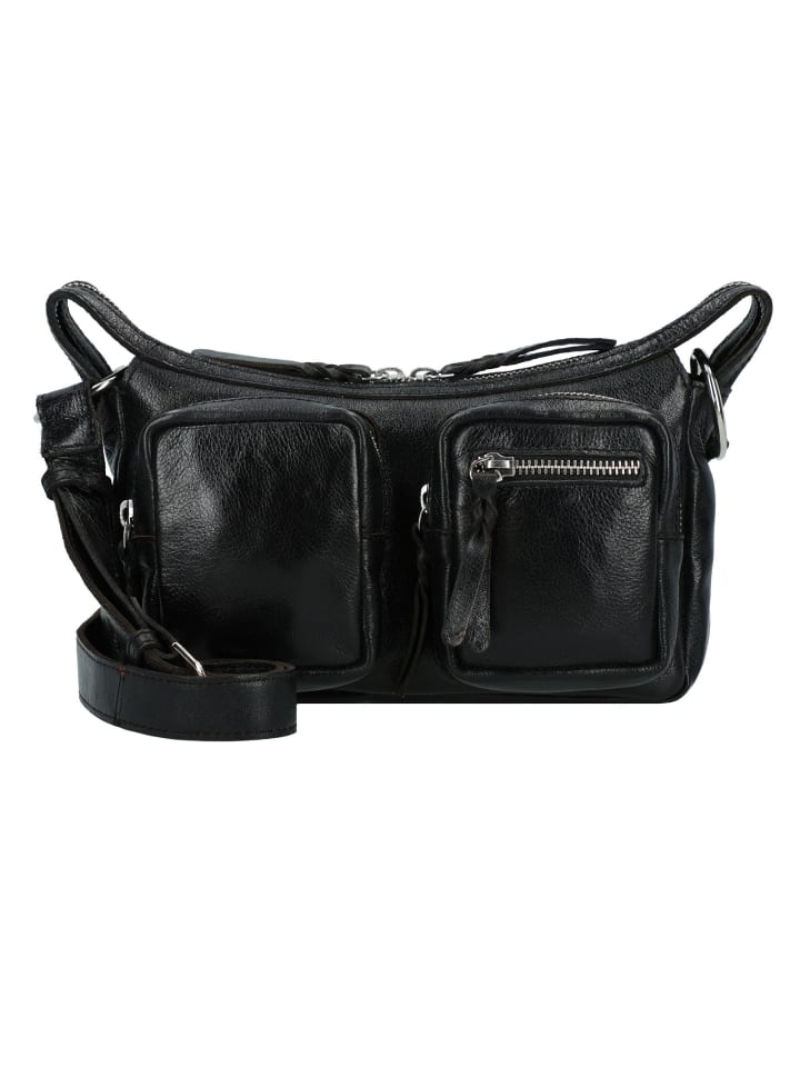 Salvatorgasse Umhängetasche Leder 24 cm black bean