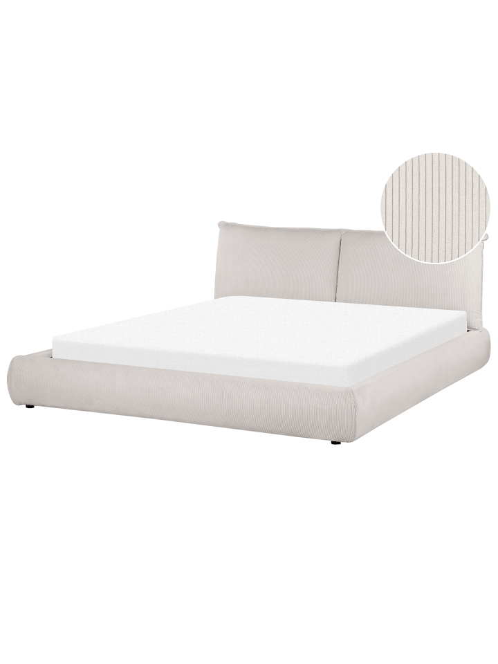 2-tlg Doppelbett VINAY in Beige