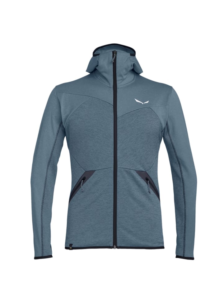 Fleecejacke Midlayer Melange in grau