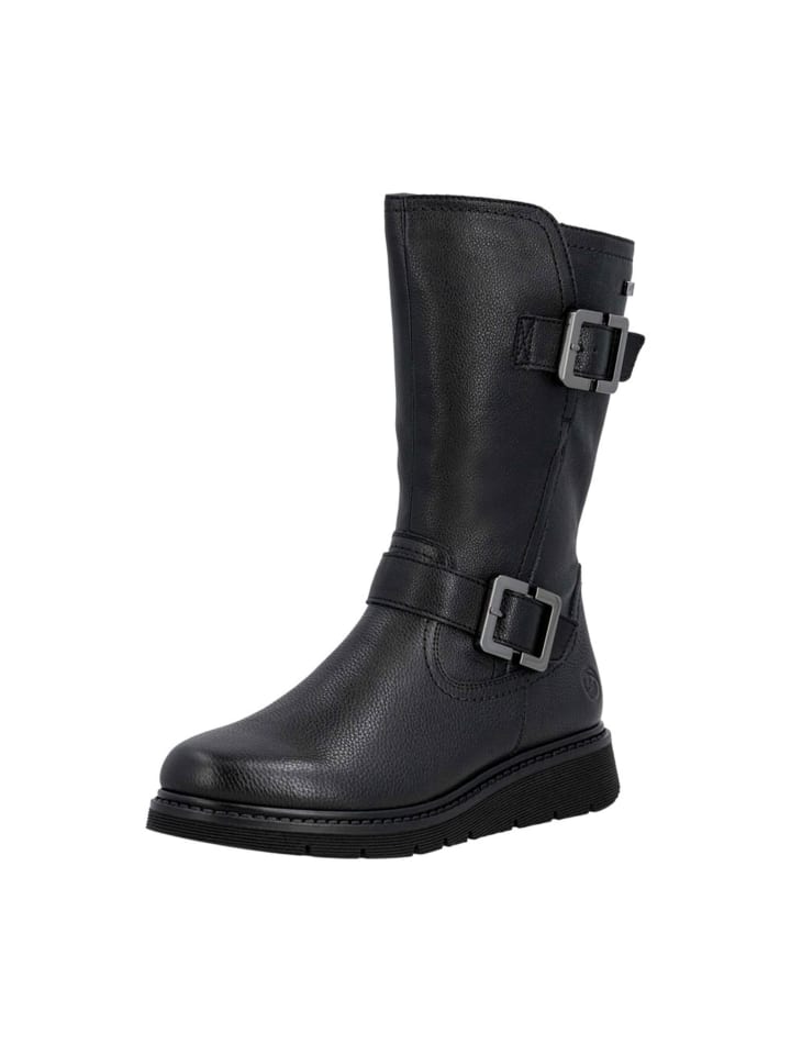 Keilstiefel in Schwarz
