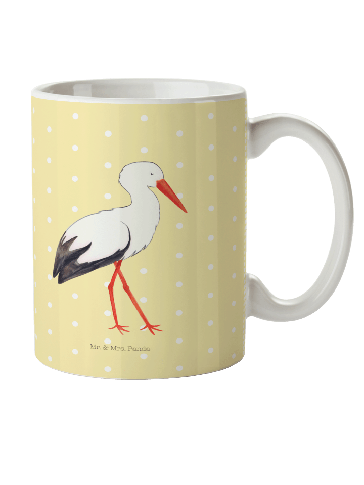 Kinderpott Storch ohne Spruch in Gelb Pastell
