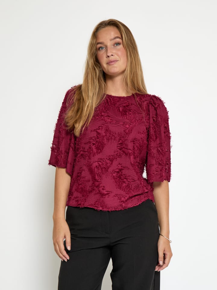 Bluse in Cordovan