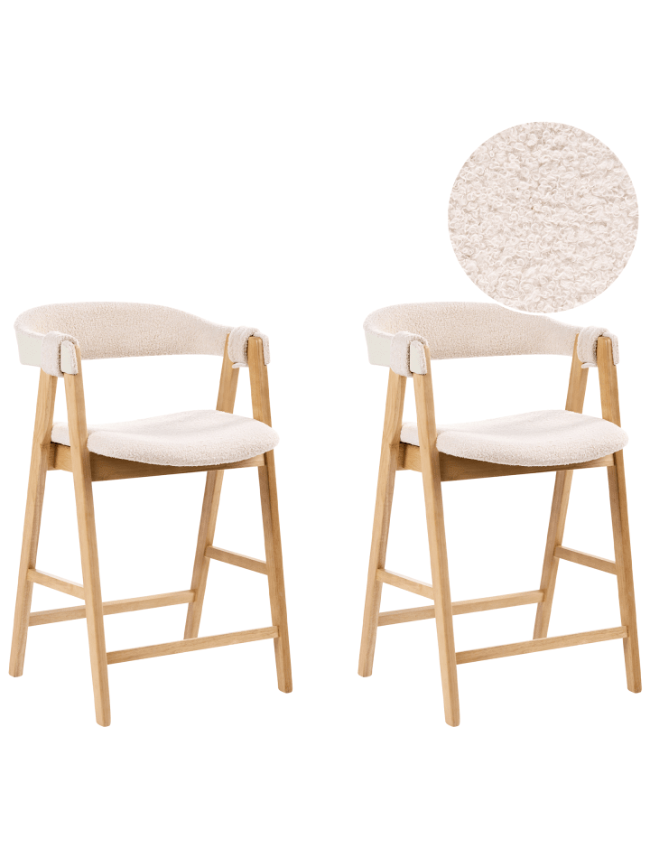 2er-Set Barhocker DAY in Beige/Braun