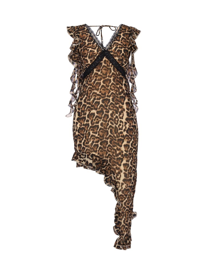 Women Dress in beige black