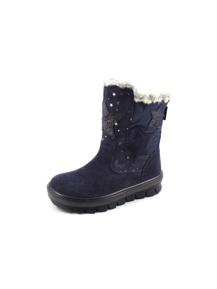 Stiefel für Mädchen in dunkel-blau