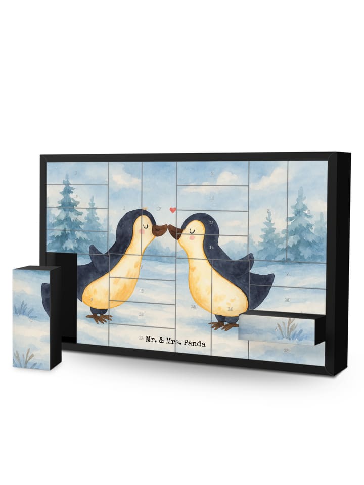 Adventskalender Pinguin Liebe Design ohne Spruch in Weiß