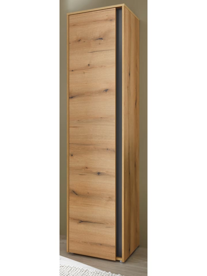 Schuhschrank Evoke Eiche, grau Flurschrank 50 x 200 cm mit 10 Fächern