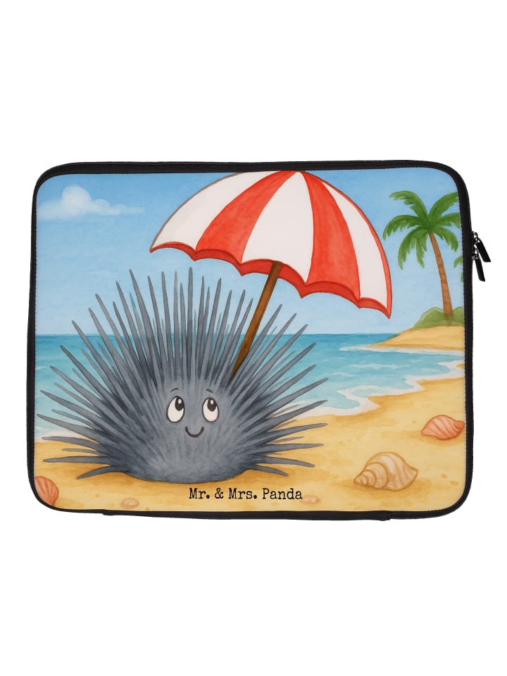 Laptoptasche Seeigel Design ohne Spruch in Weiß