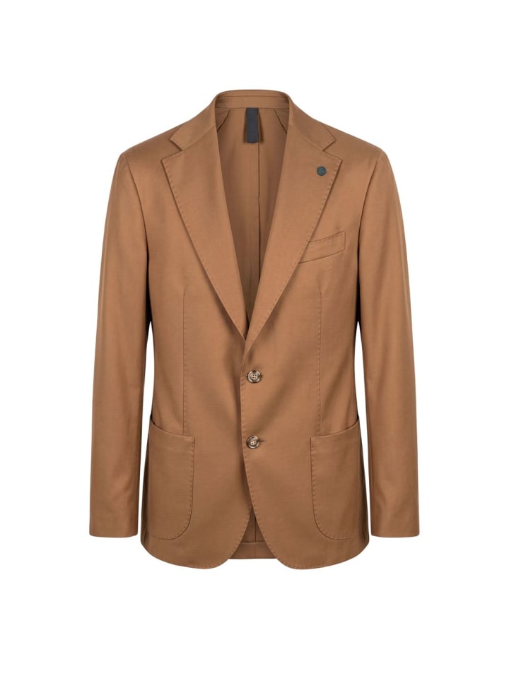 Braun Viskose Herren Jacke