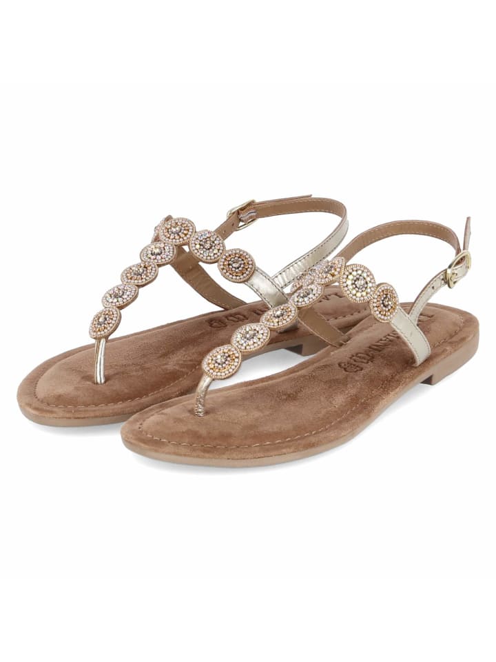 Zehentrenner-Sandalen in gold