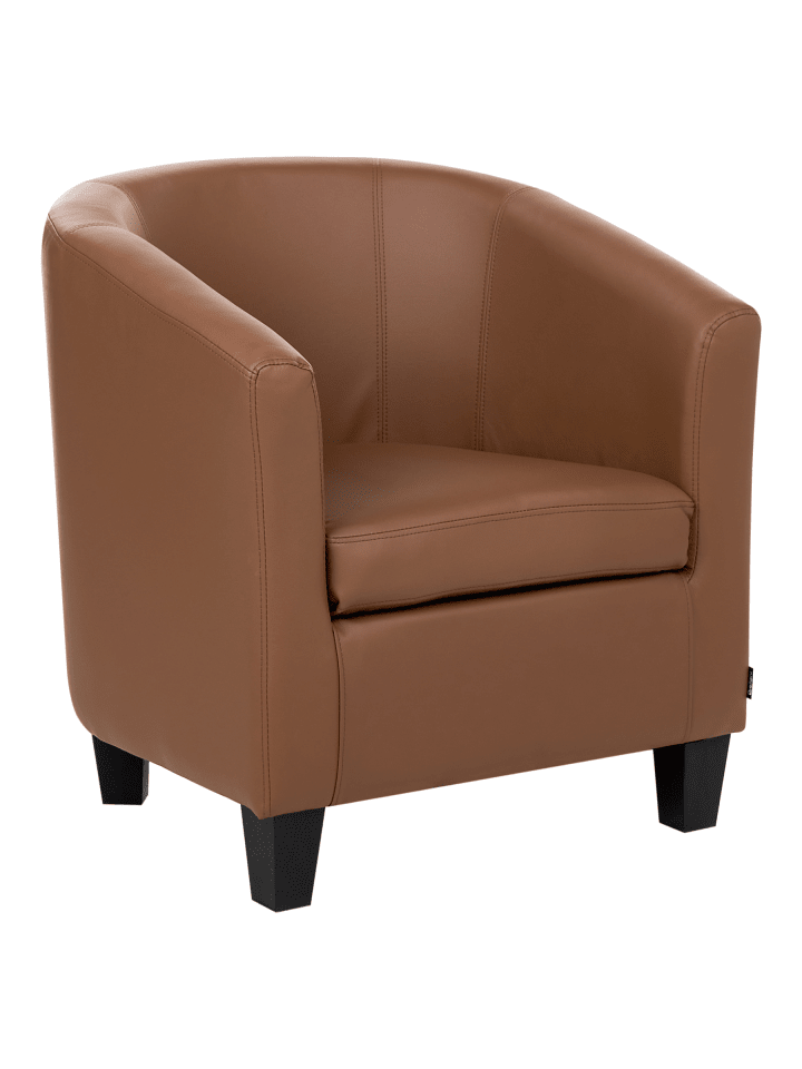 Sessel BORWICK in Braun/Schwarz - (W) 68 x (H) 61 x (L) 58 cm