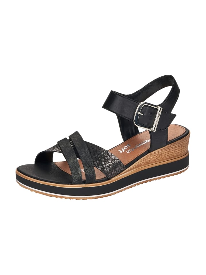 Komfort Sandalen in Schwarz
