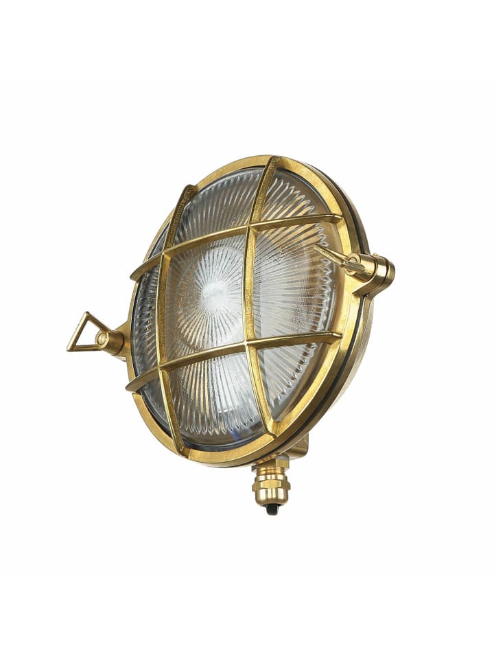 Außen Wandlampe Ø 18 x (H)18 cm in Messing