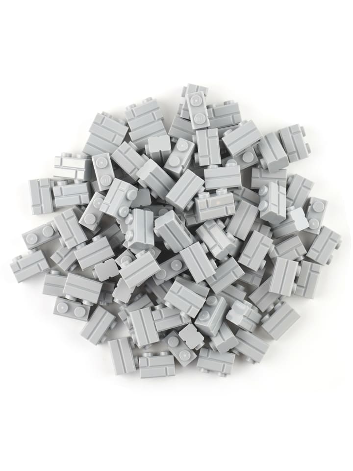 1x2 Mauersteine Bausteine Hellgrau 98283 100x Teile - ab 3 Jahren in gray