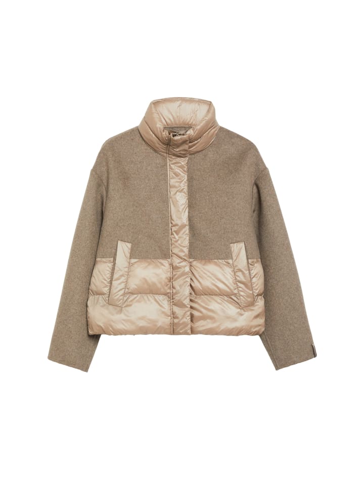 Wolljacke in taupe - 0001