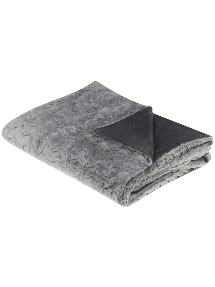 Kuscheldecke SARASWATI in Grau - (W) 150 x (H) 1 x (L) 200 cm