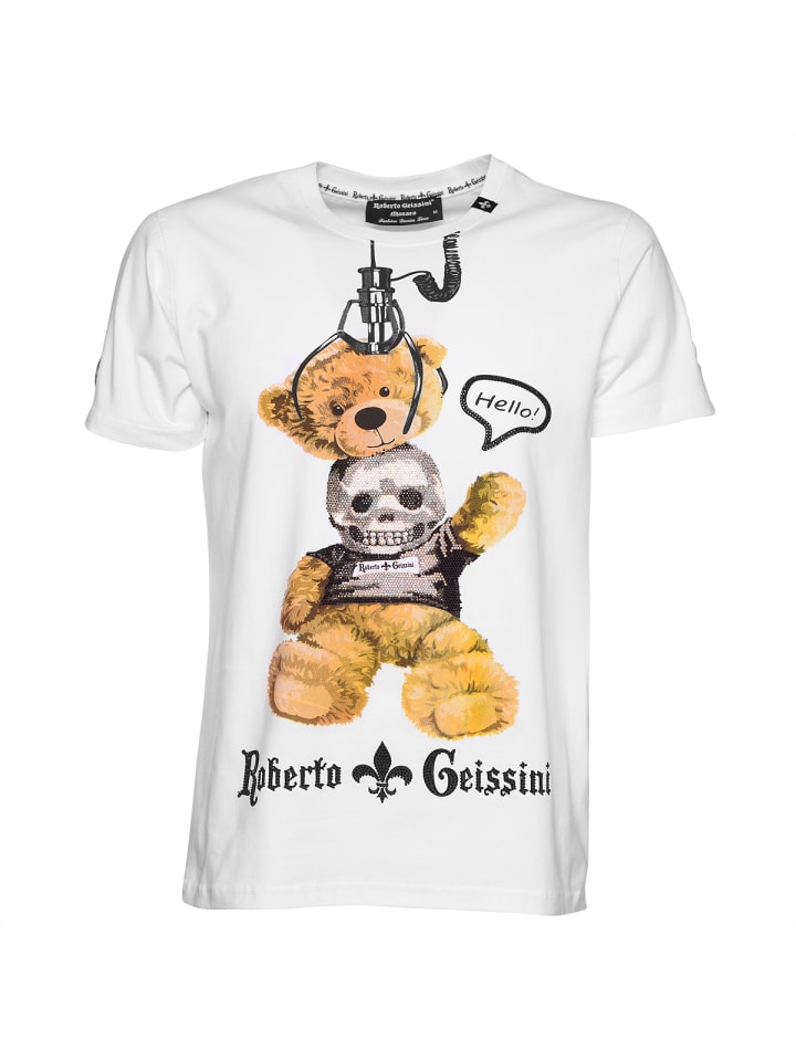 Skull Bear T-Shirt Weiß Unisex