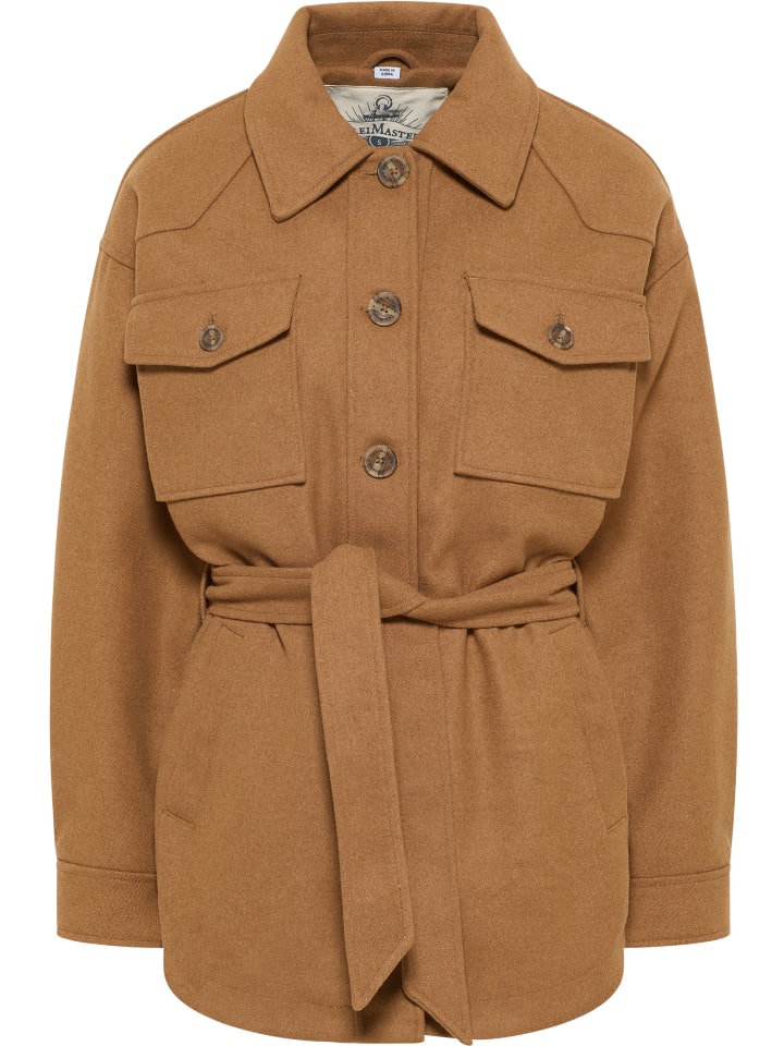 Damen Übergangsjacke Aus Wollgemisch in Sand