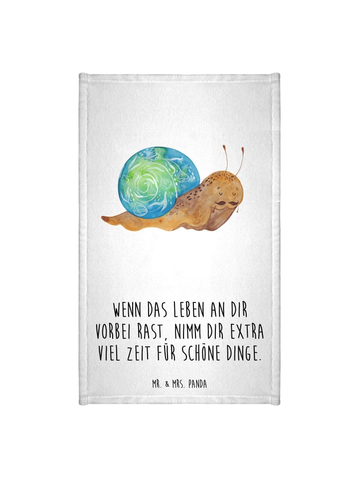 Handtuch Schnecke Sir mit Spruch in Weiß