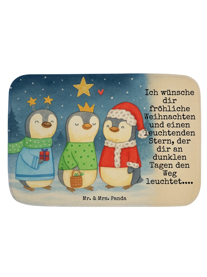 Badteppich Winterzeit Heilige drei Könige Desig... in Weiß