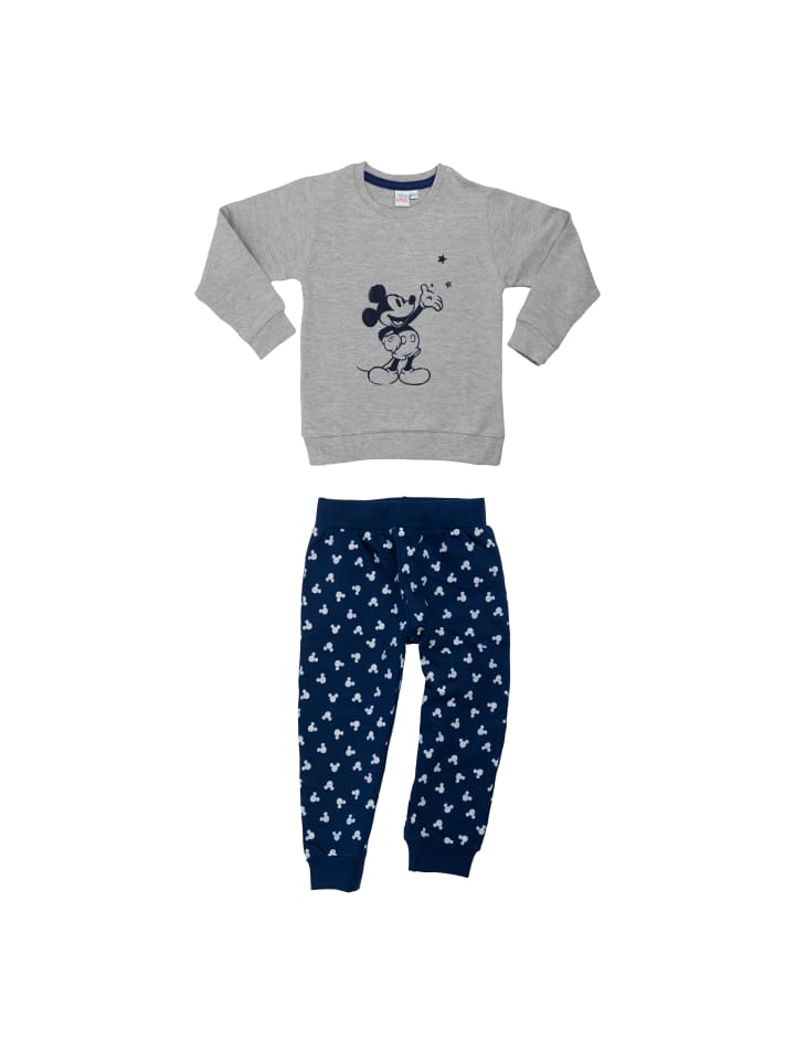 2-Teiler Disney Mickey Mouse Baby Set in blau/grau