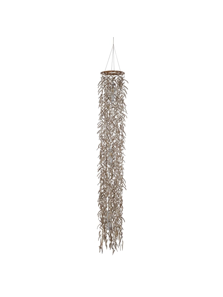 Pendelleuchte "KOKOS" in beige - (L)30 cm x (B)30 cm x (H)180 cm