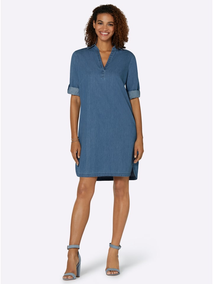 Jeans-Kleid in blue-bleached