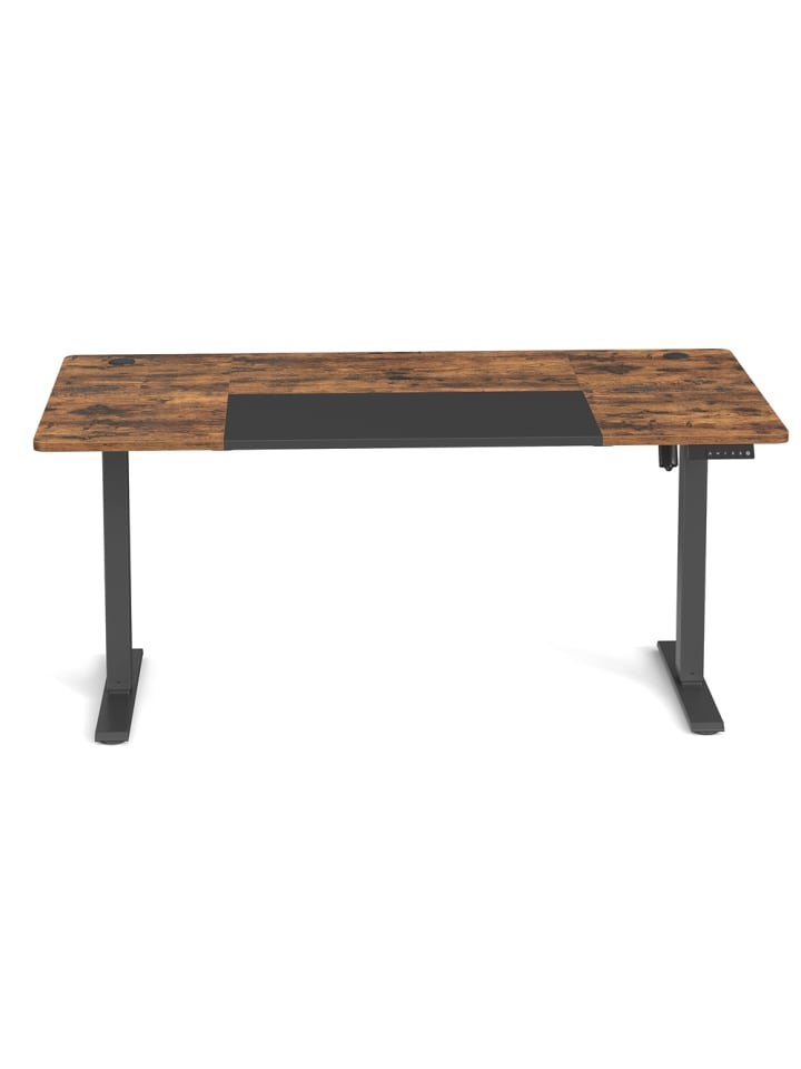 Schreibtisch Balok in Braun-Schwarz - (B)160 x (H)(72-120) x (T)70 cm