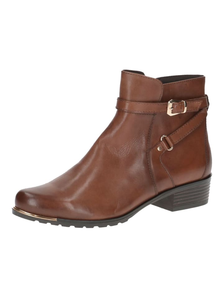 Stiefelette Cognac