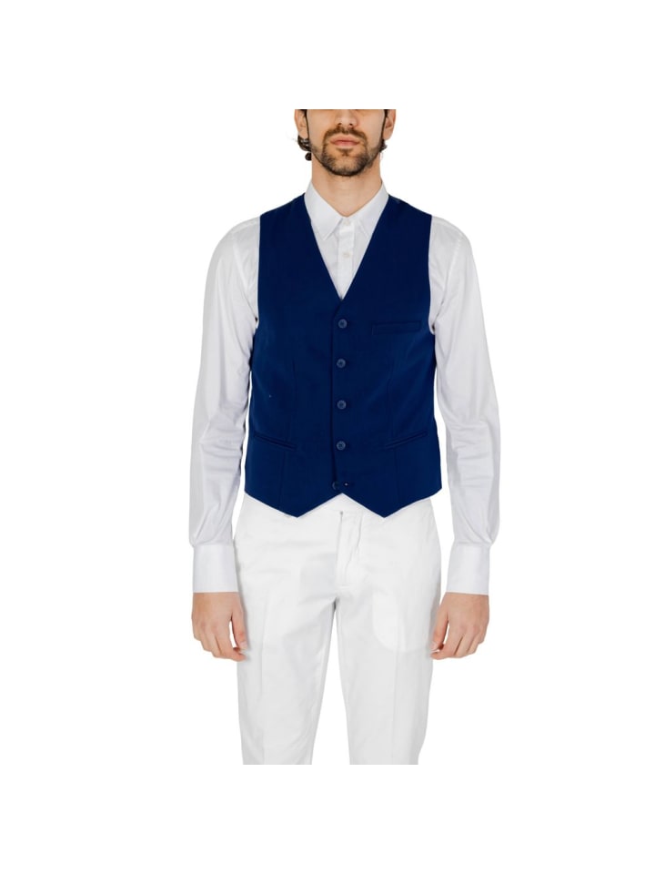 Blau Polyester Weste
