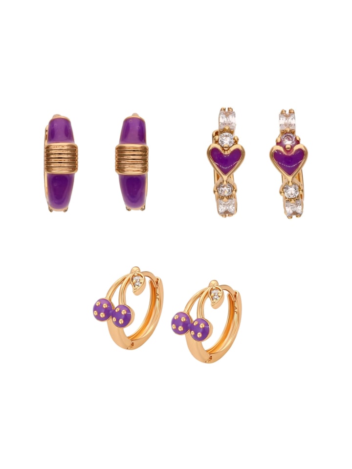 Women Earrings Set in gold