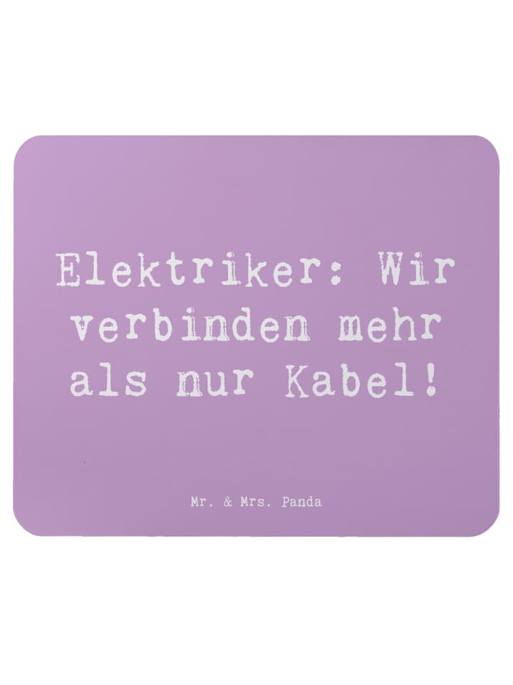 Mouse Pad Spruch Elektriker Verbindungen mit Sp... in Lavendeltraum