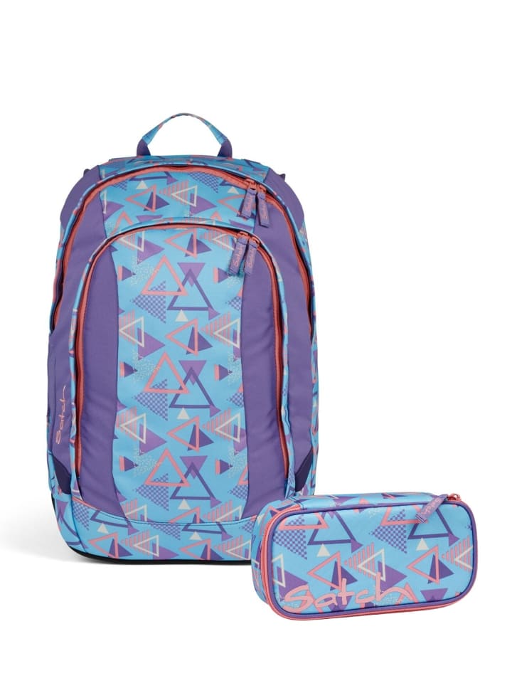 Schulrucksack-Set AIR 80s Dance 2-teilig in Lila