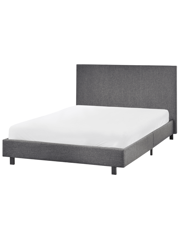 2-tlg Doppelbett ALBI in Grau/Schwarz