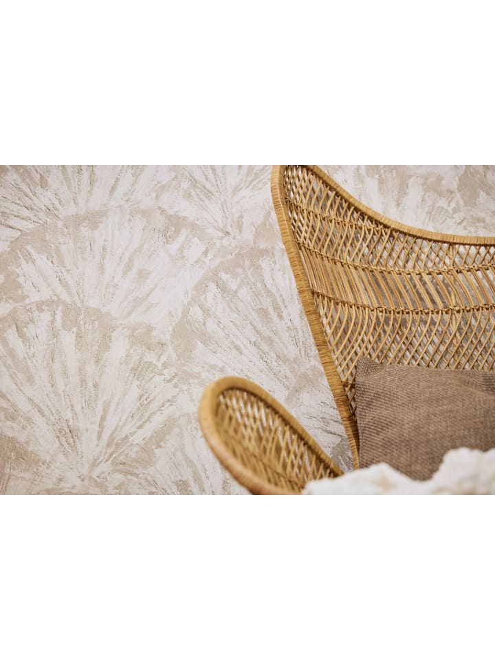 Tapete Graceful Fan in Sandbeige