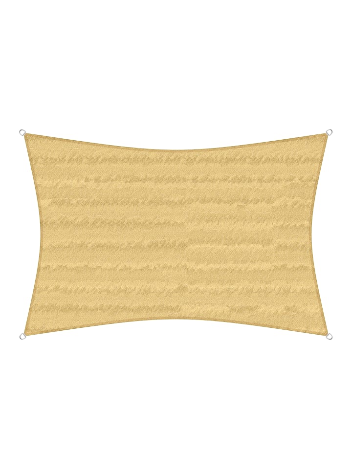 Professional Sonnensegel, 6 x 4 m, Rechteck, beige in Beige