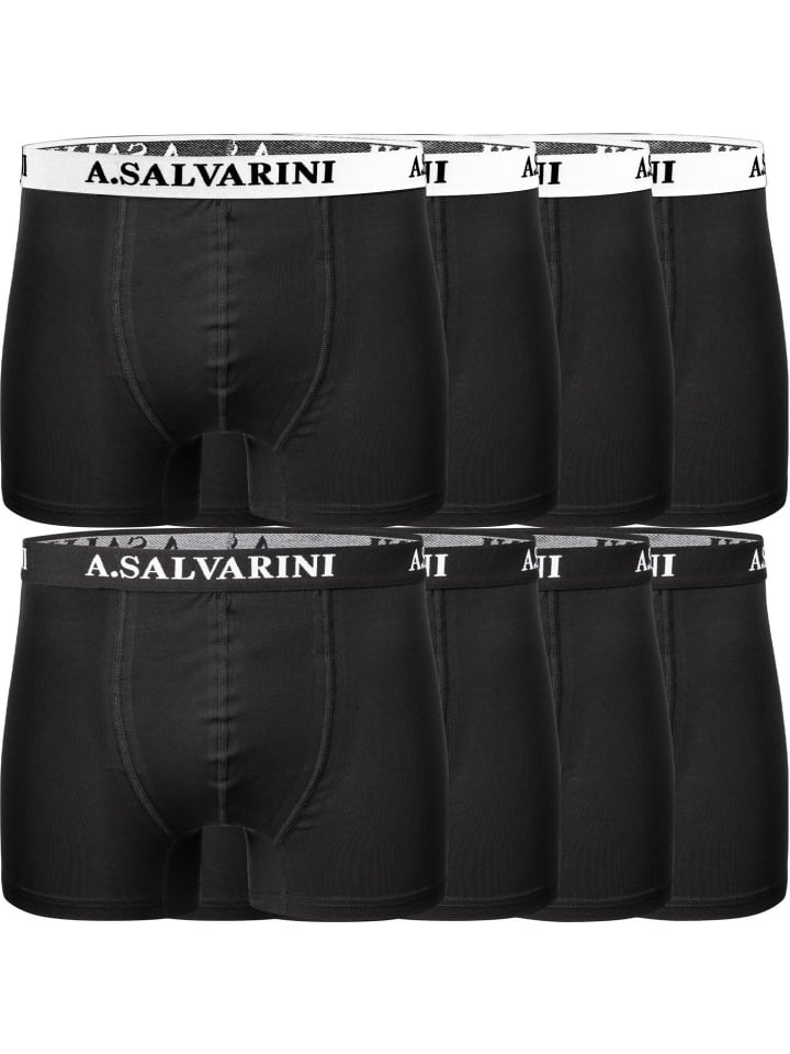 Boxershorts A. Salvarini Herren Boxershorts in Schwarz-weiß