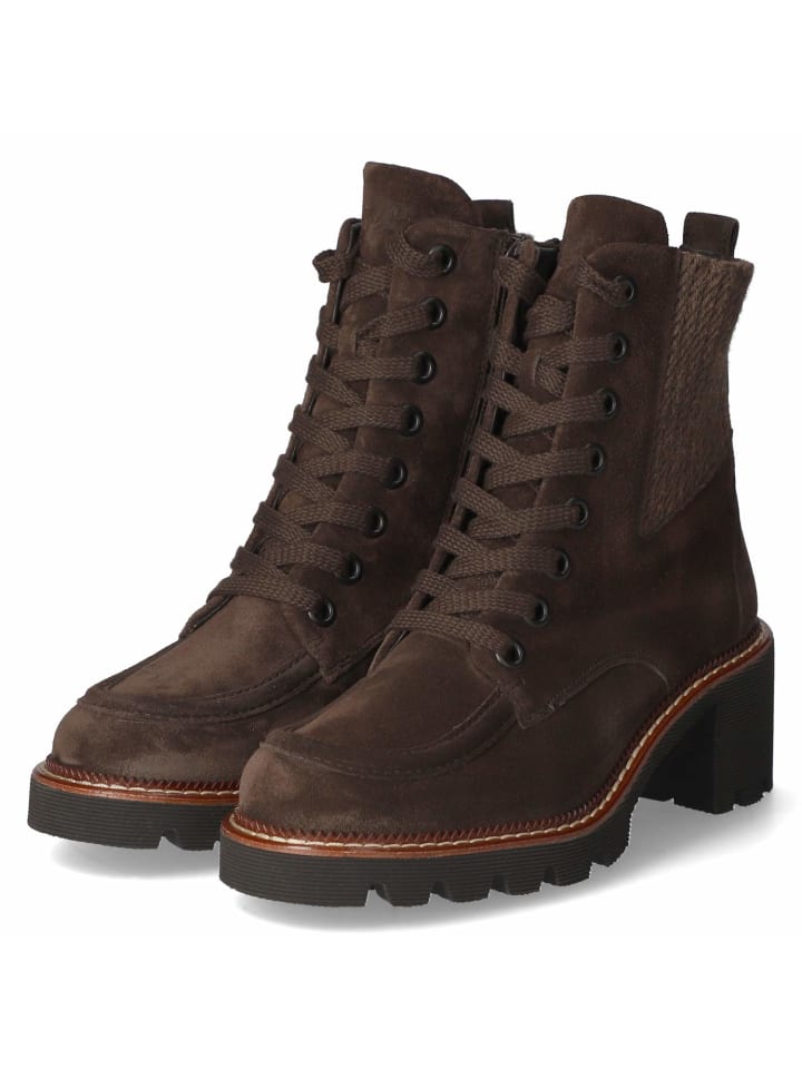 Schnürstiefeletten in braun