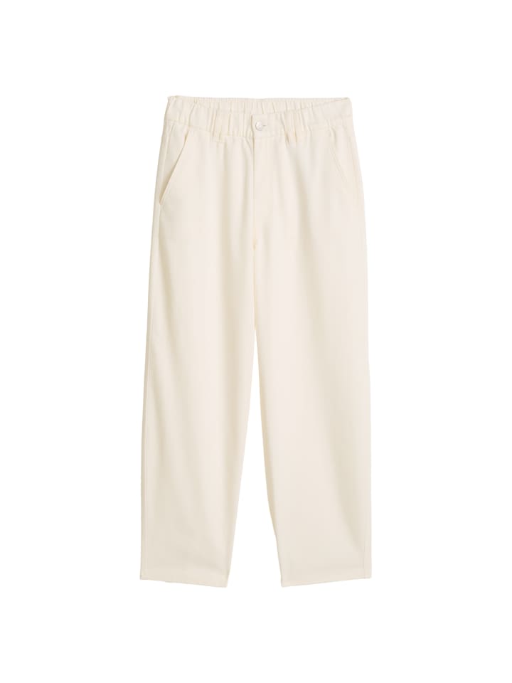 Barrel-Pants cropped in Creamy White
