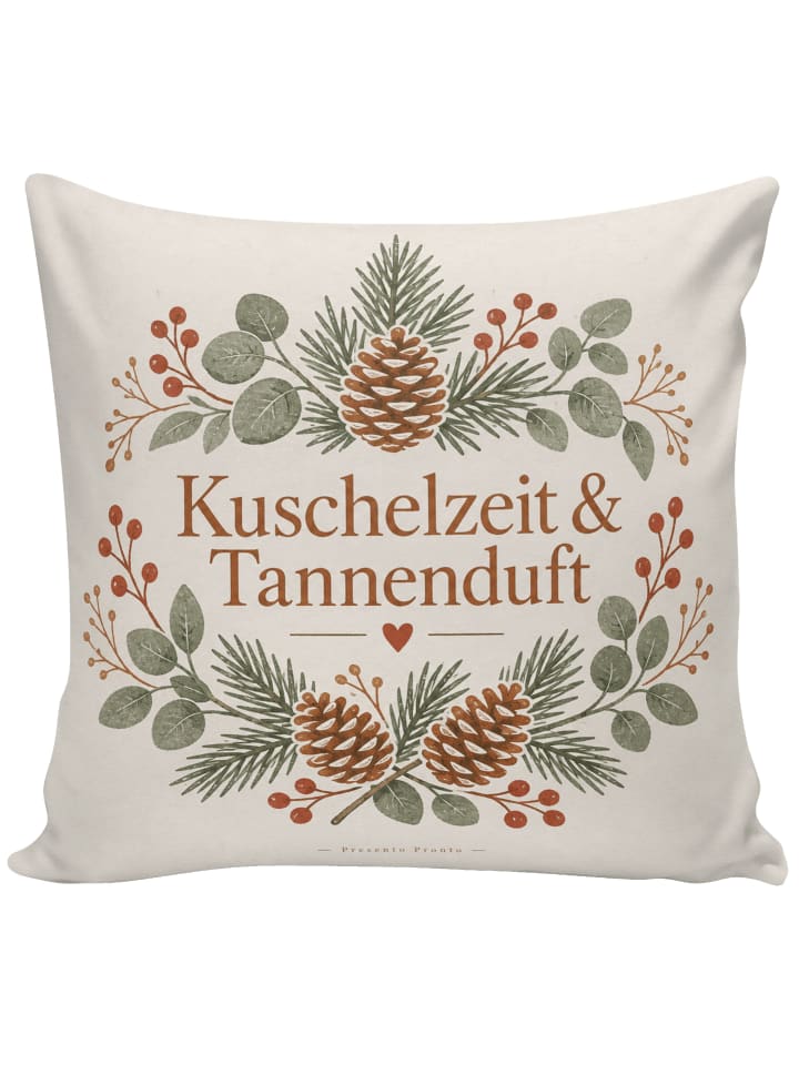 Kissen 40x40 Botanische Anordnung nordisch Desi... in Weiß