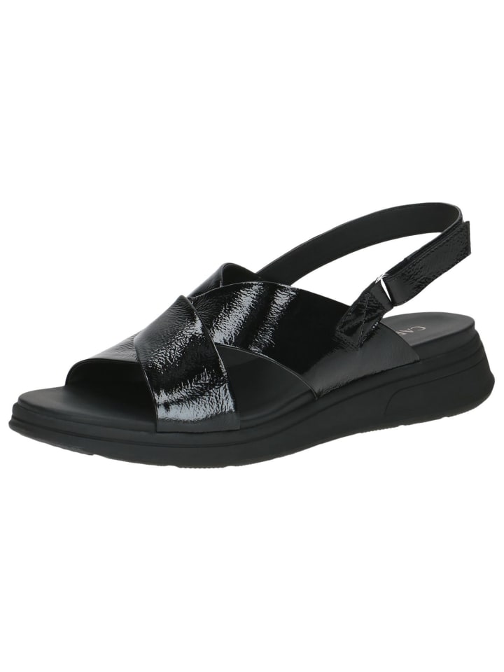 Sandale in BLACK NAPLAK