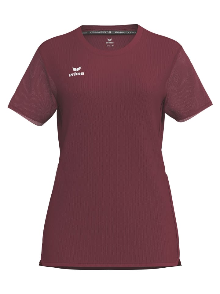Damen T-Shirt function in bordeaux/rot