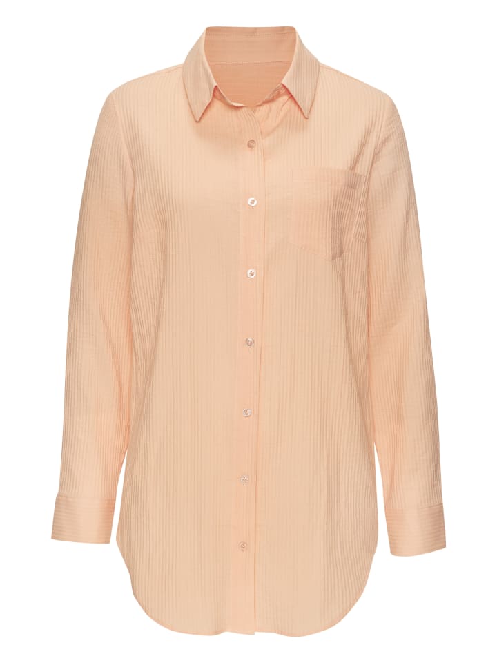 Hemdbluse in apricot