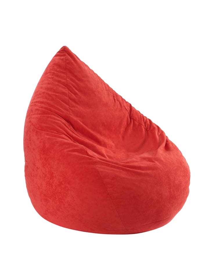 Chillkissen Sitzsack Poly Noble 90 cm hoch in rot