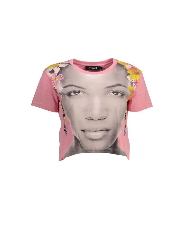 Pink Rosa Baumwolle Damen T-Shirt
