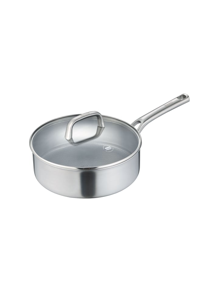 Schmorpfanne mit Glasdeckel 28 cm - Tricion Resist in poliert