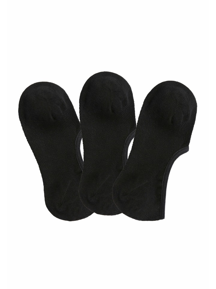 Füßlinge in 3x schwarz