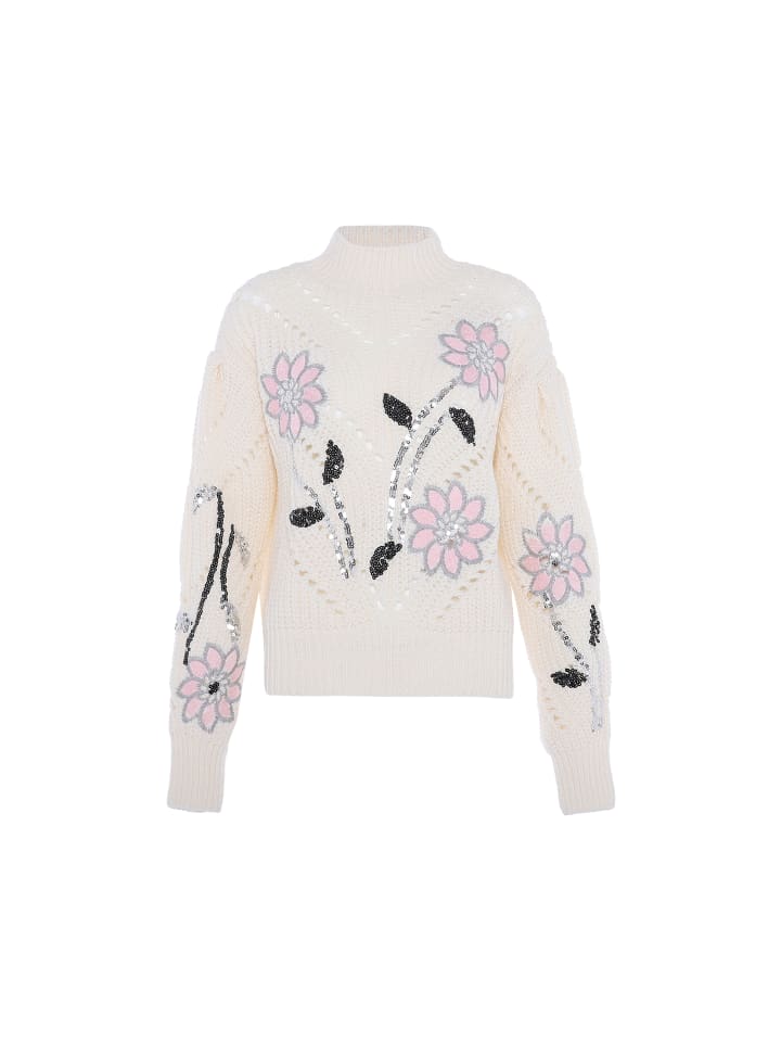 Damen Sweater in WOLLWEISS