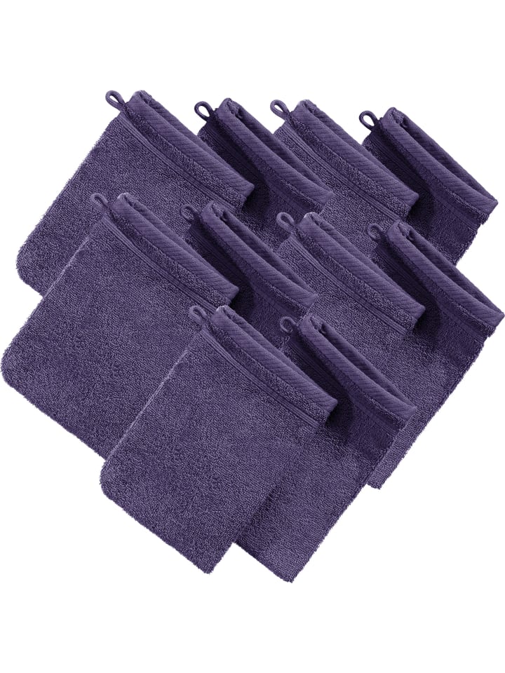Frottier Waschhandschuh 10er-Pack Heidelberg in lila