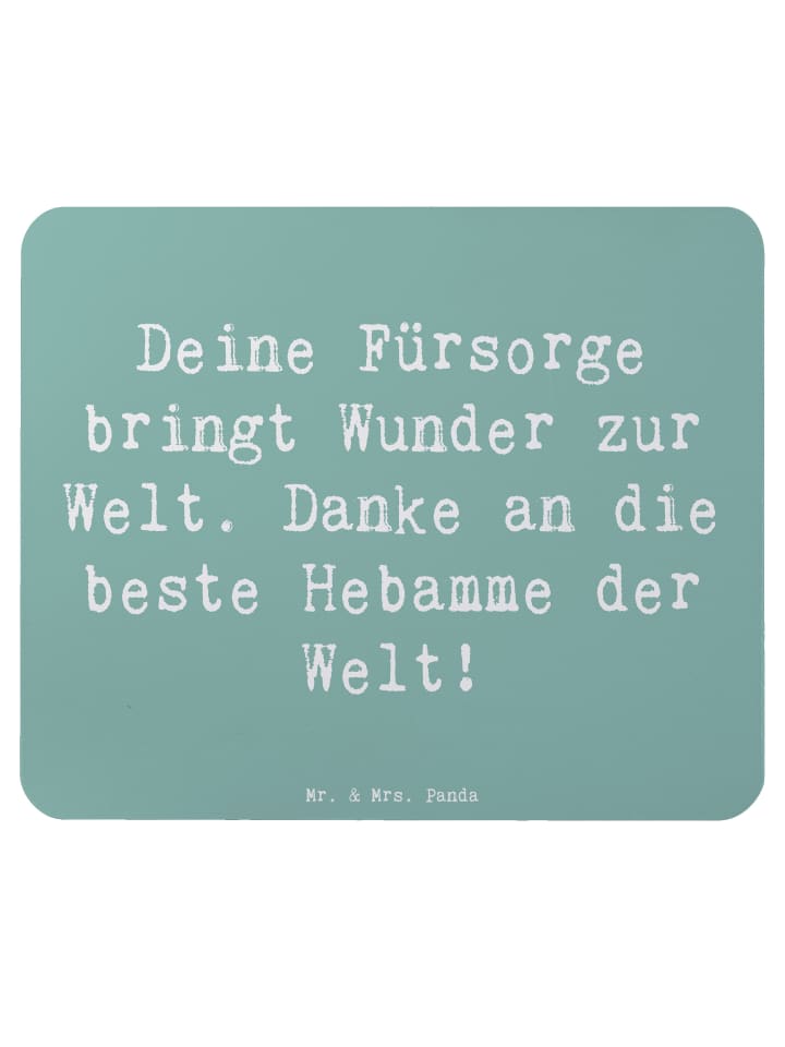 Mouse-Pad Spruch Beste Hebamme mit Spruch in Meeresbrise